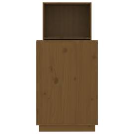 Birou, maro miere, 110x53x117 cm, lemn masiv de pin, 8 image