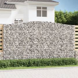 Coșuri gabion arcuite, 2 buc, 400x50x220/240cm, fier galvanizat