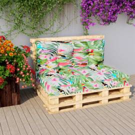 Perne de canapea din paleți, 2 buc., multicolor, textil