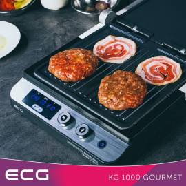 Contact grill ecg kg 1000 gourmet, 1650–2000 w, 2 termostate independente, 6 image