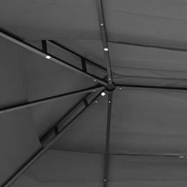 Foișor cu acoperiș, antracit, 400x300x270 cm, oțel, 5 image