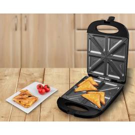 Sandwich maker xxl ecg s 4232 family black, 1200 w, 8 sandvisuri triunghiulare, 4 image