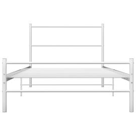 Cadru de pat, alb, 100 x 200 cm, metal, 3 image