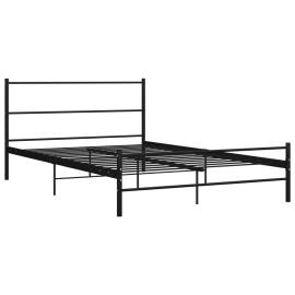 Cadru de pat, negru, 120 x 200 cm, metal, 2 image