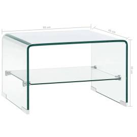 Măsuță de cafea transparentă, 50 x 45 x 33 cm, sticlă securizată, 5 image