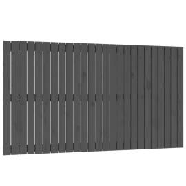 Tăblie de pat pentru perete, gri, 159,5x3x90 cm, lemn masiv pin, 2 image