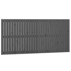 Tăblie de pat pentru perete, gri, 185x3x90 cm, lemn masiv pin, 2 image