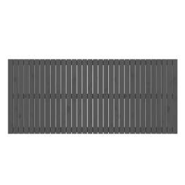 Tăblie de pat pentru perete, gri, 204x3x90 cm, lemn masiv pin, 4 image