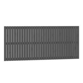 Tăblie de pat pentru perete, gri, 204x3x90 cm, lemn masiv pin, 2 image