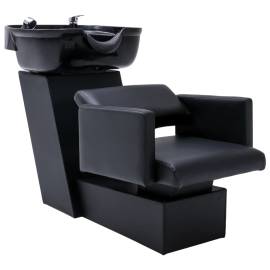 Unitate de șamponare cu scaune de salon, piele ecologică, 2 image