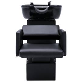 Unitate de șamponare cu scaune de salon, piele ecologică, 3 image
