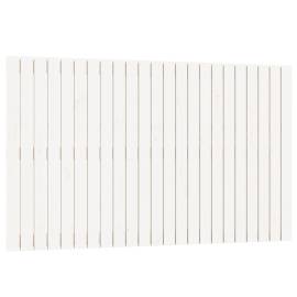 Tăblie de pat pentru perete, alb, 147x3x90 cm, lemn masiv pin, 2 image