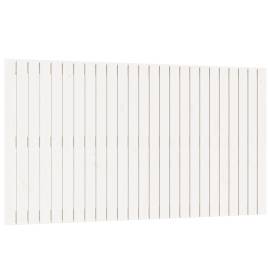 Tăblie de pat pentru perete, alb, 159,5x3x90 cm, lemn masiv pin, 2 image