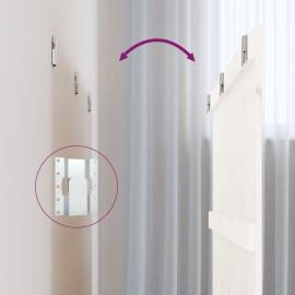 Tăblie de pat pentru perete, alb, 185x3x90 cm, lemn masiv pin, 6 image