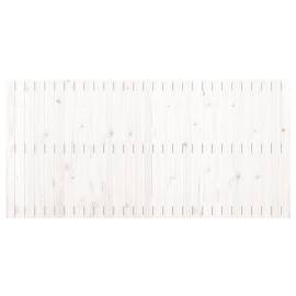 Tăblie de pat pentru perete, alb, 185x3x90 cm, lemn masiv pin, 4 image