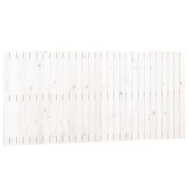 Tăblie de pat pentru perete, alb, 185x3x90 cm, lemn masiv pin, 2 image