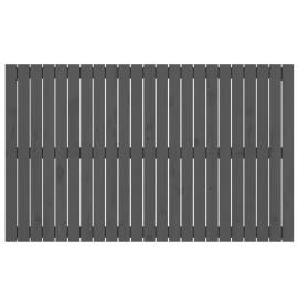 Tăblie de pat pentru perete, gri, 147x3x90 cm, lemn masiv pin, 4 image