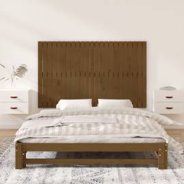Tăblie de pat pentru perete, maro miere, 147x3x90 cm, 3 image