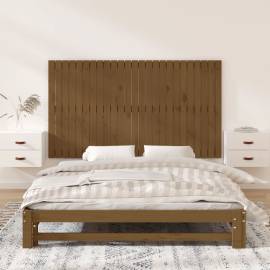 Tăblie de pat pentru perete, maro miere, 159,5x3x90 cm, 3 image