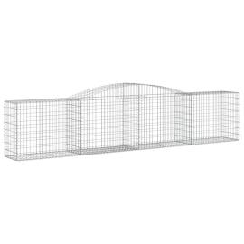 Coșuri gabion arcuite 2 buc, 400x50x80/100 cm, fier galvanizat, 3 image