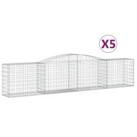 Coșuri gabion arcuite 5 buc, 400x50x80/100 cm, fier galvanizat, 2 image