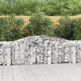 Coșuri gabion arcuite 8 buc, 400x30x80/100 cm, fier galvanizat