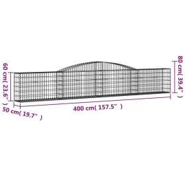 Coșuri gabion arcuite 8 buc, 400x50x60/80 cm, fier galvanizat, 6 image