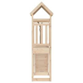 Căsuță de joacă cu perete de cățărat, lemn masiv de pin, 7 image