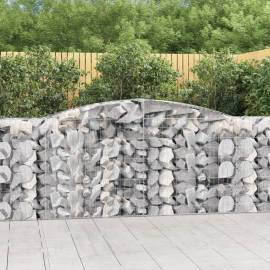 Coșuri gabion arcuite 4 buc, 400x50x100/120 cm fier galvanizat