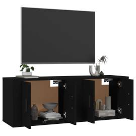 Dulapuri tv montate pe perete, 2 buc., negru, 57x34,5x40 cm, 3 image