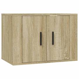 Dulapuri tv montate pe perete 3 buc stejar sonoma 57x34,5x40 cm, 4 image