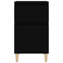 Noptiere, 2 buc., negru, 40x35x70 cm, 6 image