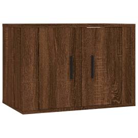 Set dulap tv, 3 piese, stejar maro, lemn prelucrat, 4 image