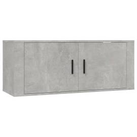 Set dulap tv, 5 piese, gri beton, lemn prelucrat, 5 image
