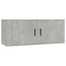 Set dulap tv, 5 piese, gri beton, lemn prelucrat, 4 image