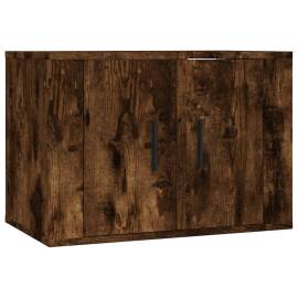 Set dulapuri tv, 5 piese, stejar fumuriu, lemn prelucrat, 5 image