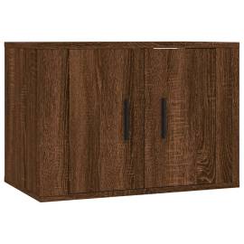Set dulap tv, 3 piese, stejar maro, lemn prelucrat, 4 image