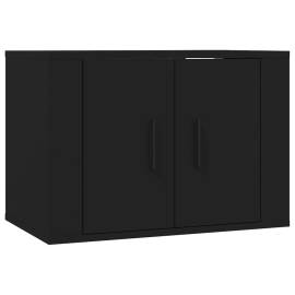 Set dulapuri tv, 3 piese, negru, lemn prelucrat, 4 image