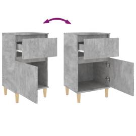 Noptiere, 2 buc., gri beton, 40x35x70 cm, 9 image