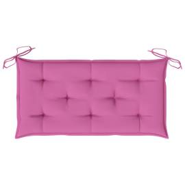 Pernă pentru bancă, roz, 100x50x7 cm, textil, 5 image