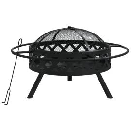 Vatră de foc cu vătrai, 70 cm, oțel, xxl, 2 image