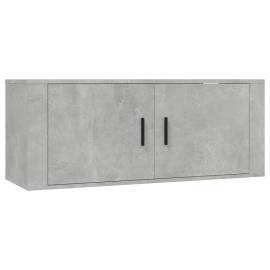 Set dulap tv, 8 piese, gri beton, lemn prelucrat, 5 image