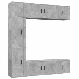 Set dulapuri tv, 7 piese, gri beton, lemn prelucrat, 2 image