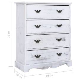 Dulap cu sertare, alb, 60x30x75 cm, lemn, 8 image