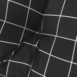 Perne scaun, 6 buc., negru, 50x50x7 cm, textil, model pătrățele, 8 image