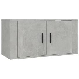 Set dulap tv, 6 piese, gri beton, lemn prelucrat, 5 image