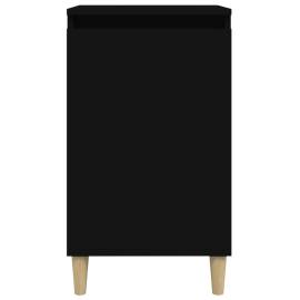 Noptieră, negru, 40x35x70 cm, lemn prelucrat, 5 image