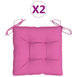 Perne de scaun, 2 buc., roz, 50x50x7 cm, textil, 2 image