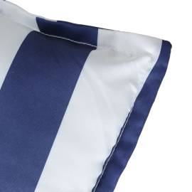 Perne de scaun, 6 buc., albastru&alb, 50x50x7cm, textil, dungi, 7 image