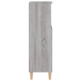 Dulap de baie, gri sonoma, 30x30x100 cm, lemn prelucrat, 8 image